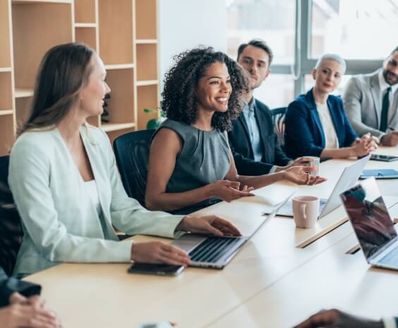 Group of colleagues in a meeting